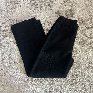 SHEIN Black Denim Cargo Pants size Petite XS